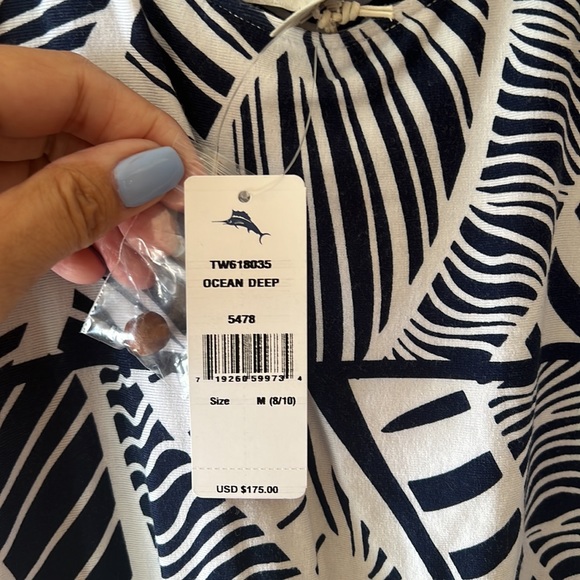 Awesome maxi dress. Medium. Navy n white. - Picture 2 of 6